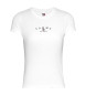 Tommy Jeans Schlankes Essential Logo2-T-Shirt wei
