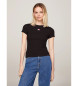 Tommy Jeans Slim Rib T-shirt black