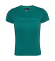 Tommy Jeans T-shirt slim verde tono su tono