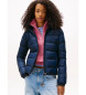 Tommy Jeans Marineblaue, glnzende Daunen-Steppjacke
