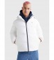 Tommy Jeans Gerecycled donsjack met capuchon wit