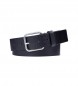 Tommy Jeans Finley Essential Embossed Leather Belt Navy