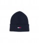 Tommy Jeans Stretch knit cap with navy embroidered logo