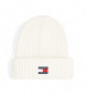 Tommy Jeans Gorro de malha canelada bege Heritage