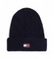 Tommy Jeans Gorro de malha canelada Heritage navy