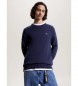 Tommy Jeans Essential - marinblå tröja med rund halsringning och logotyp