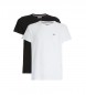 Tommy Jeans Pack 2 Slim T-Shirts Wit, Zwart