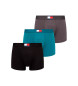 Tommy Jeans Confezione da 3 slip Trunk Essential Heritage nero, verde, lilla