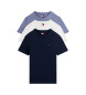Tommy Jeans Pack of 3 extra slim logo t-shirts navy, white, blue