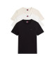Tommy Jeans Pack of 3 extra slim logo t-shirts black, white, beige