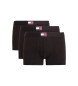 Tommy Jeans Förpackning med tre svarta boxershorts