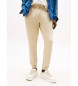Tommy Jeans Jogger trousers with elasticated hem and beige slim cut
