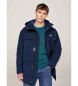 Tommy Jeans Parka in tela con imbottitura in piuma blu scuro