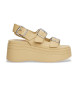 Tommy Jeans Sandales à semelle compensée beige