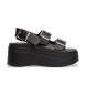 Tommy Jeans Sandales  semelles compenses noires