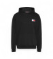 Tommy Jeans Kapuzensweatshirt mit Kordelzug und Logo schwarz