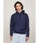 Tommy Jeans Fleece hooded sweatshirt navy