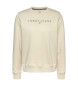 Tommy Jeans Sudadera Essential de cuello redondo con logo beige