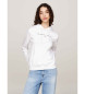 Tommy Jeans Sweatshirt linéaire blanc