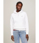 Tommy Jeans Regular Sweatshirt mit Kapuze und Fleece-Futter weiß