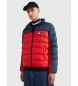 Tommy Jeans Plumón Puffer color block marino, rojo
