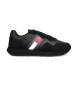 Tommy Jeans Skórzane buty sportowe Modern Runner w kolorze czarnym