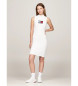 Tommy Jeans Vestido curto de malha sem mangas branco