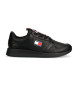Tommy Jeans Flexi Runner black leather trainers