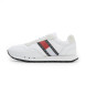 Tommy Jeans Retro runner leather trainers white
