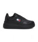 Tommy Jeans Sapatos de basquetebol em pele Essential preto