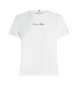 Tommy Hilfiger T-Shirt mit cremefarbenem, strukturiertem Logo