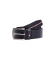 Tommy Hilfiger Denton 3.5 marine leren riem