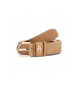 Tommy Hilfiger Ceinture essentielle en cuir textur marron  