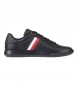 Tommy Hilfiger Sapatilhas de couro Cupsole preto