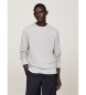 Tommy Hilfiger Texturerad tröja med grå broderad logotyp