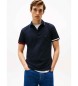 Tommy Hilfiger Schmal geschnittenes Poloshirt mit markanter marineblauer Paspelierung