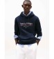 Tommy Hilfiger Felpa con cappuccio con logo blu scuro