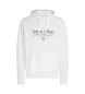 Tommy Hilfiger Felpa con cappuccio con logo bianco