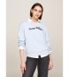 Tommy Hilfiger Mikina z izvezenim logotipom Script font blue