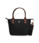 Tommy Hilfiger Borsa tote nera intrecciata con tracolla
