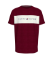 Tommy Hilfiger T-shirt original com design de blocos de cor lils