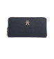 Tommy Hilfiger Portafoglio grande blu scuro con stemma