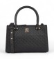 Tommy Hilfiger Sac fourre-tout noir avec monogrammes TH en bas-relief