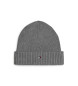 Tommy Hilfiger Bonnet gris en coton Pima avec drapeau