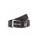 Tommy Hilfiger Ceinture en cuir avec badge passant noir