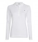 Tommy Hilfiger Heritage Slim Camisa Polo de manga comprida branca