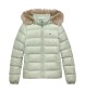 Tommy Jeans Ljusgrön quiltad dunjacka