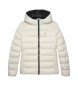 Tommy Jeans Beige quiltet dunjakke med hætte