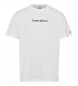 Tommy Jeans T-shirt à logo linéaire blanc