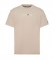 Tommy Jeans T-shirt  logo linaire beige